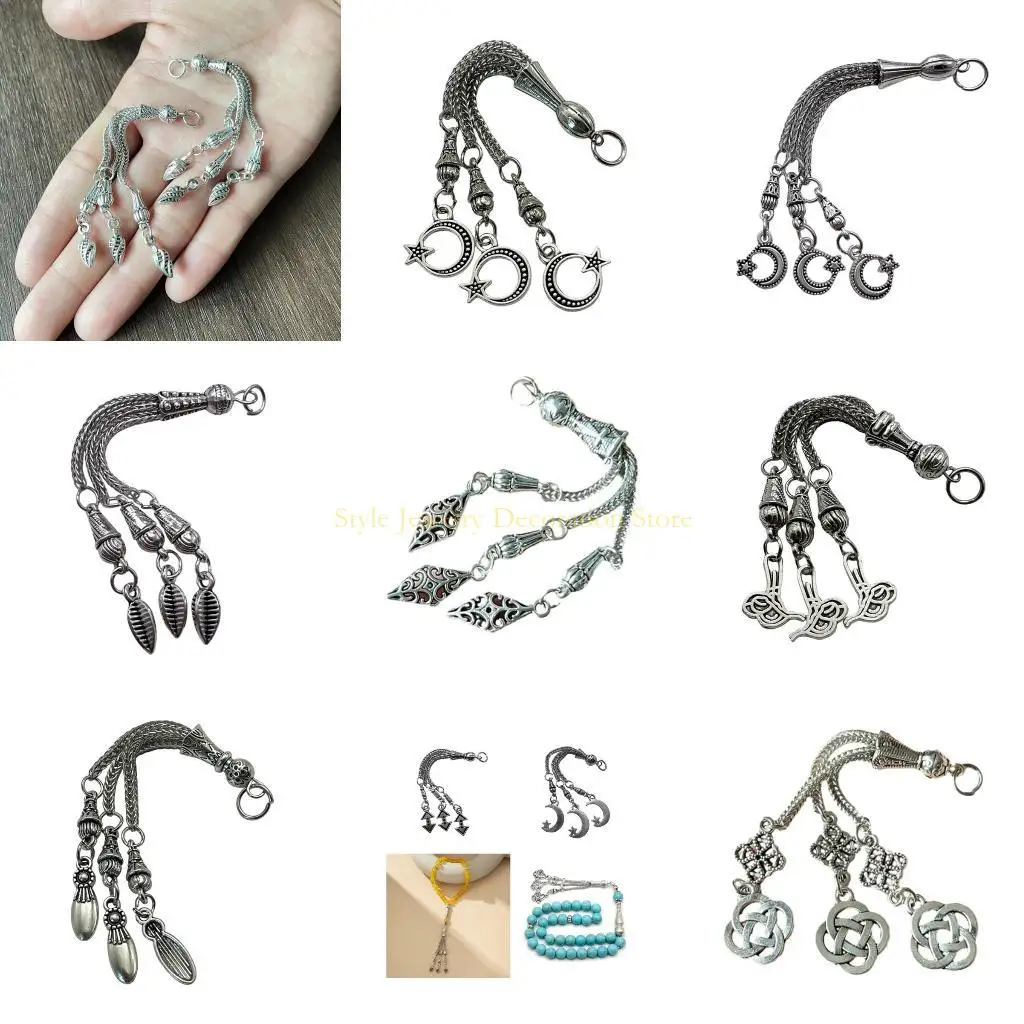 

D46E DIY антикварные серебряные металлические кисточки щетки винтажные браслетные разъемы
