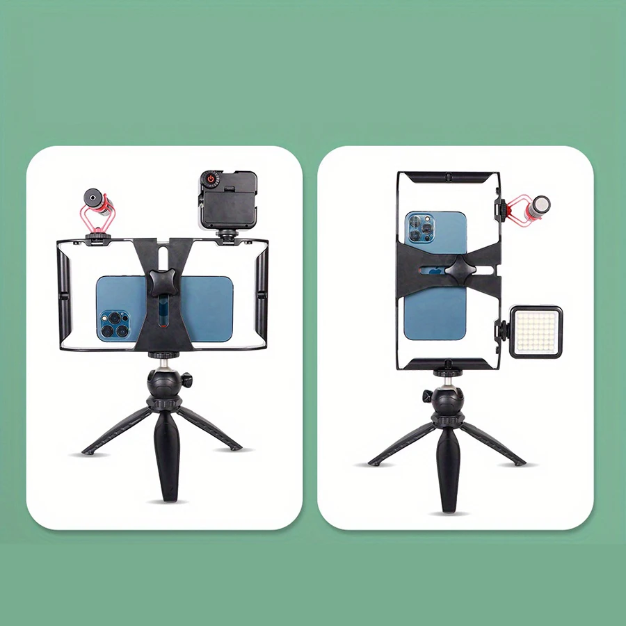 Desiontal Multi-Function Handheld Photo Stabilizer & Holder For smartphone,fill lights And Microphone