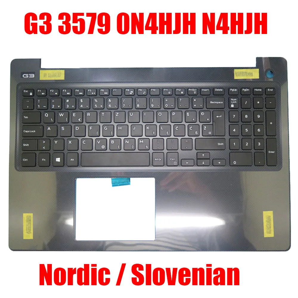 นอร์ดิก/สลาฟที่พักแขนแล็ปท็อปสำหรับ Dell G3 0N4HJH 0CWND3 N4HJH CWND3 06878W 6878W สีฟ้าเคสด้านบนใหม่