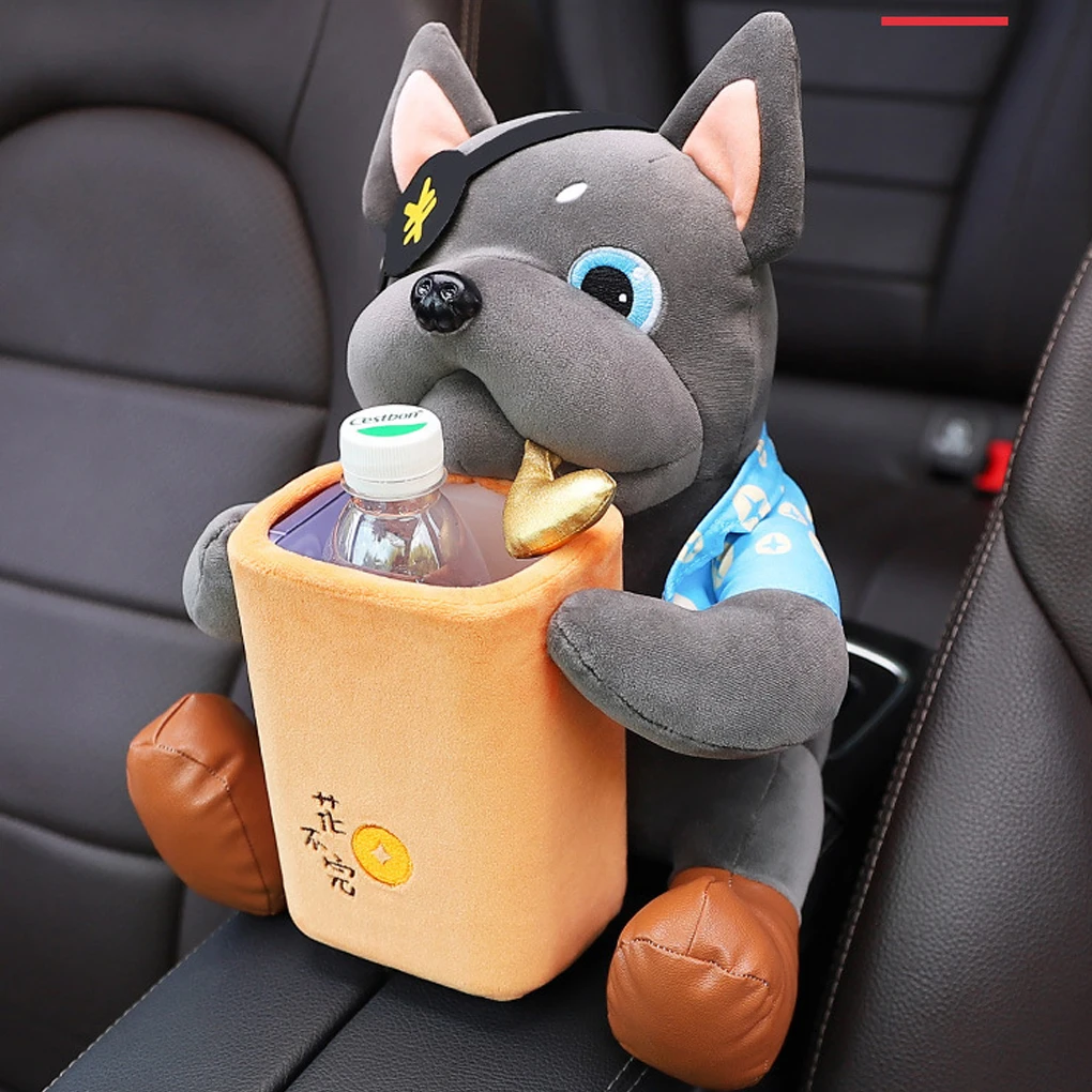 

Pie Car Tissues Dispenser Cute Dog Armrest Box For Automotive Trash Can P Tissues Dispenser B