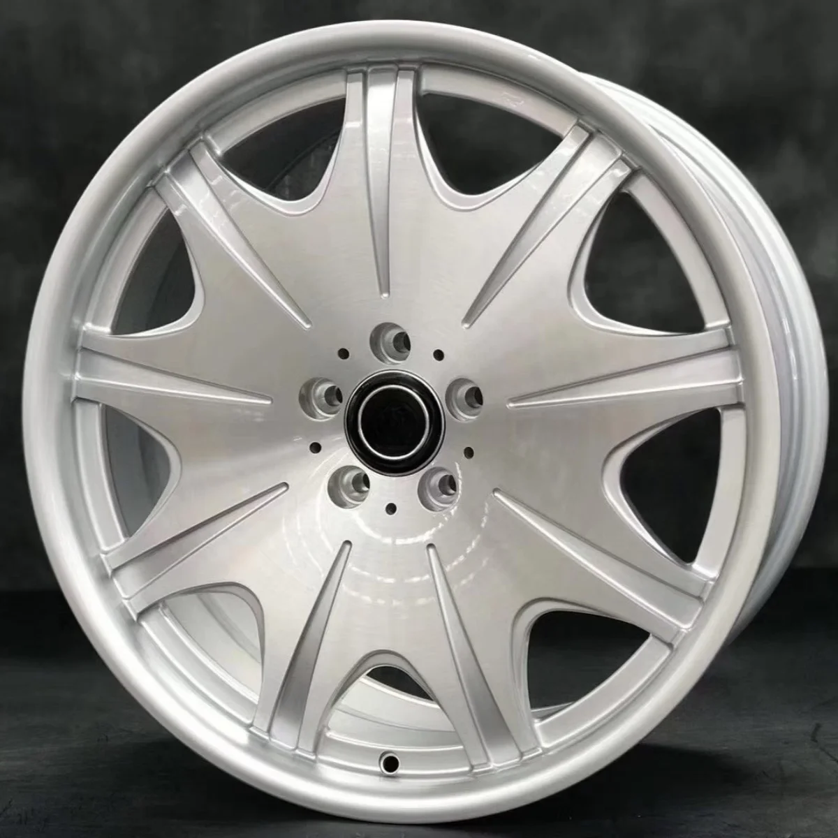 Factory Custom Forged Rim Brushed Silver Center Polished Outer Barrel Deep Dish Wheel for Benz Audi BMW&More