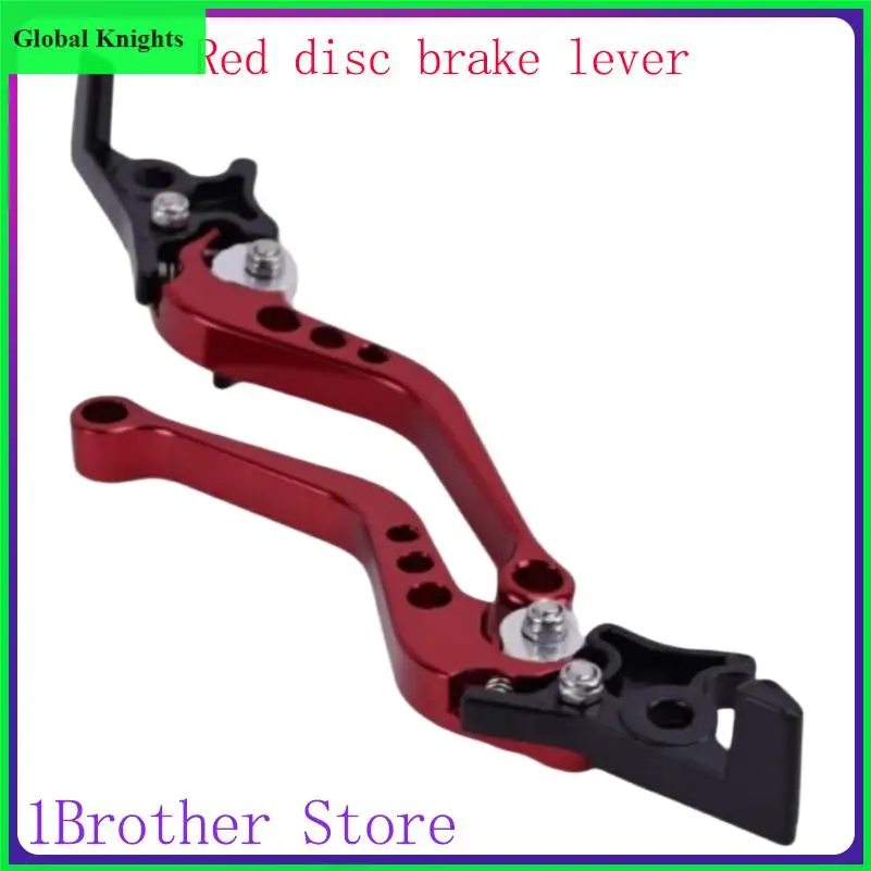 Motorcycle brake lever, lightweight and adjustable red shell horn brake handle, suitable for replacing module parts of pedal ele