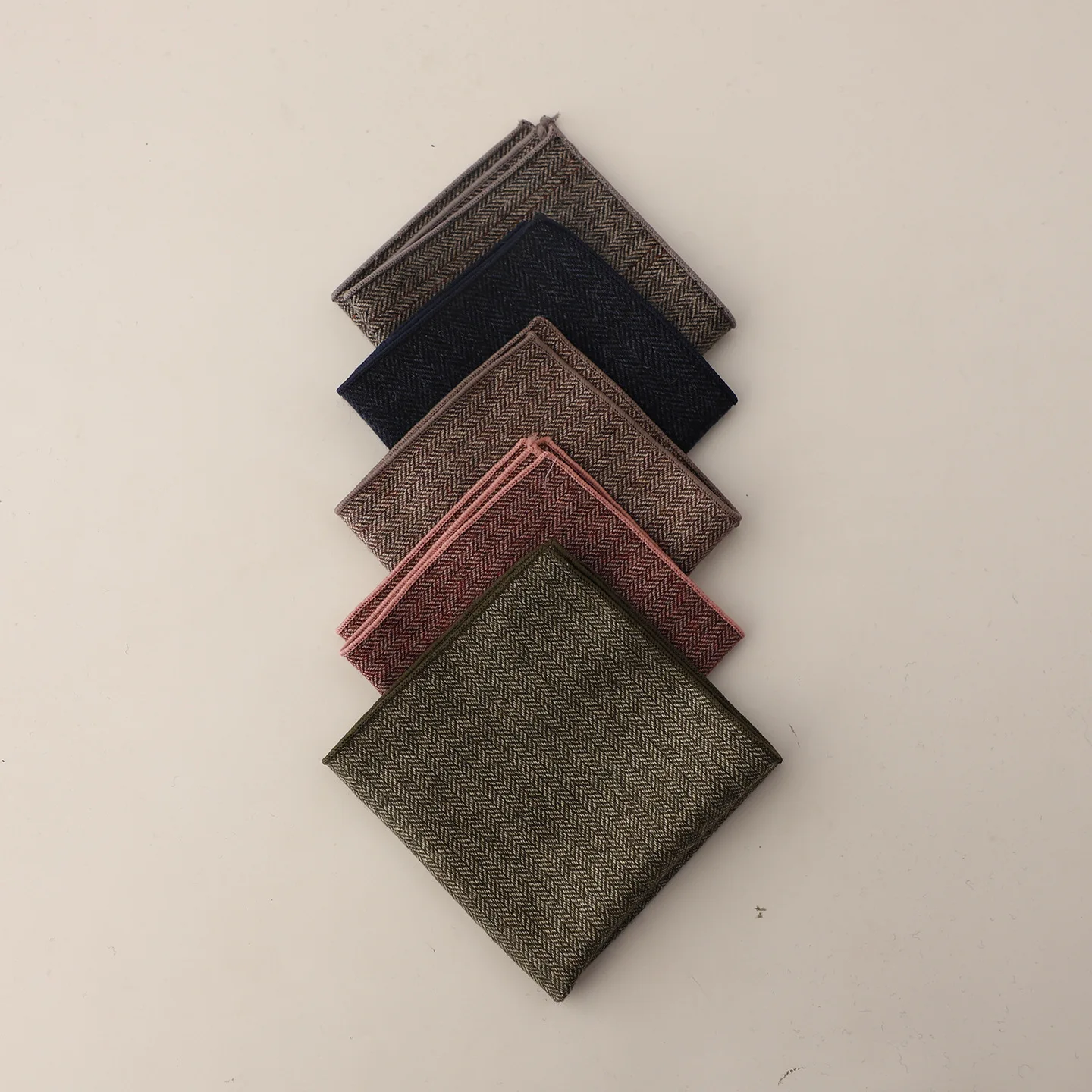 23cm Fashion Mens Wool Pocket Square Plaid Striped Solid Brown White Handkerchief Wedding Party Suit Hanky Knitted Towel Cravat