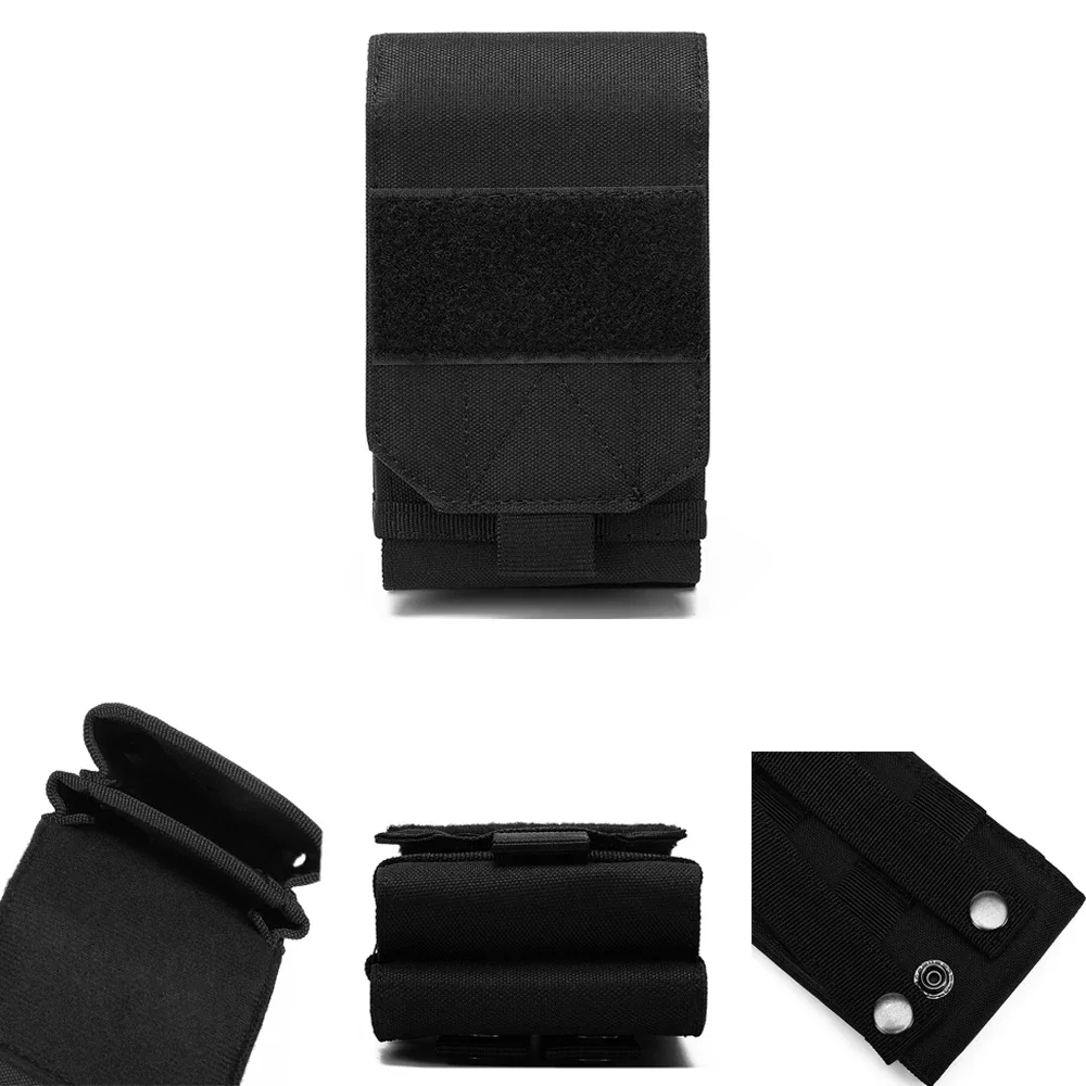 1000D Molle Tote Bag Mobile Phone Waist Bag Outdoor Camping Mobile Phone Bag Hunting Camping Accessories