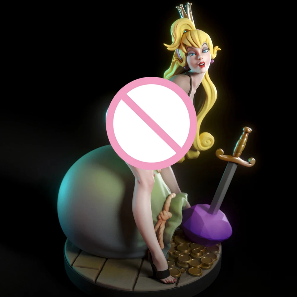 1:24 bela princesa 3d impresso modelo resina sem pintura figura modelo kit nsfw garagem em miniatura gk kits desmontados brinquedos diy