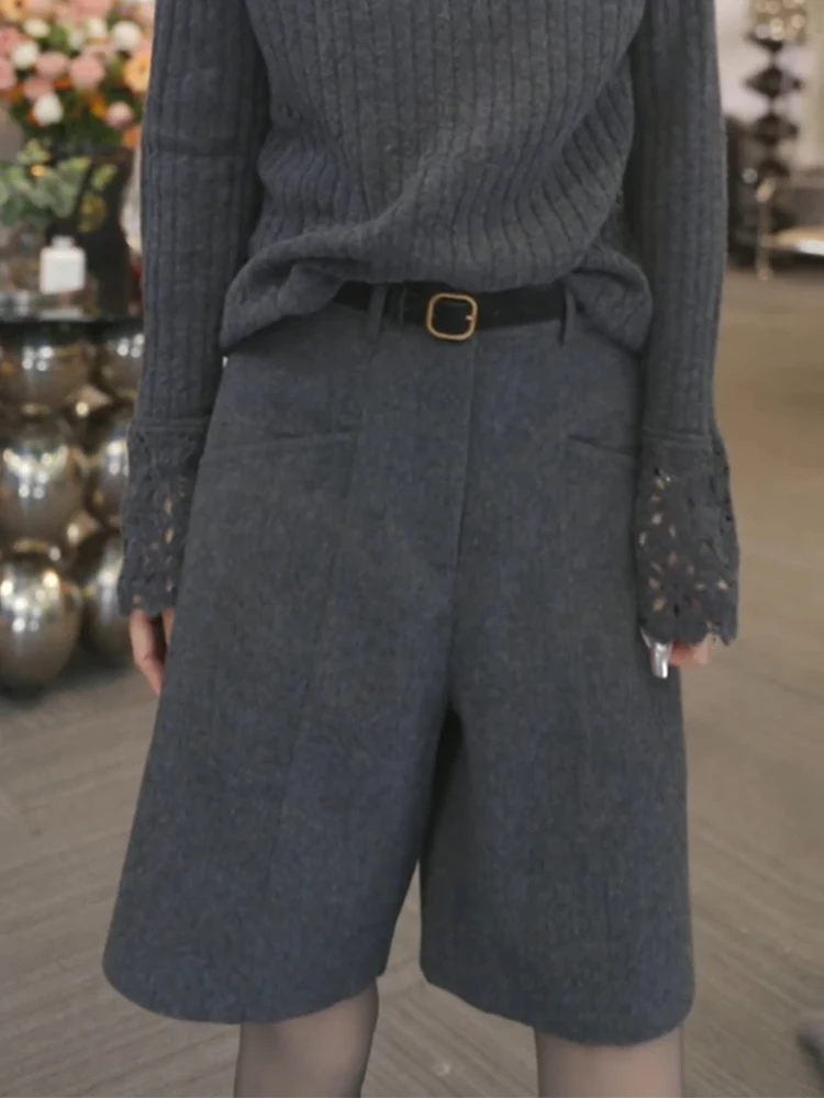 

ay Suit Pants High Waist Slimming Casual Commute A-Line Straight Leg Pants Women's Faion Autumn Winter New Sle