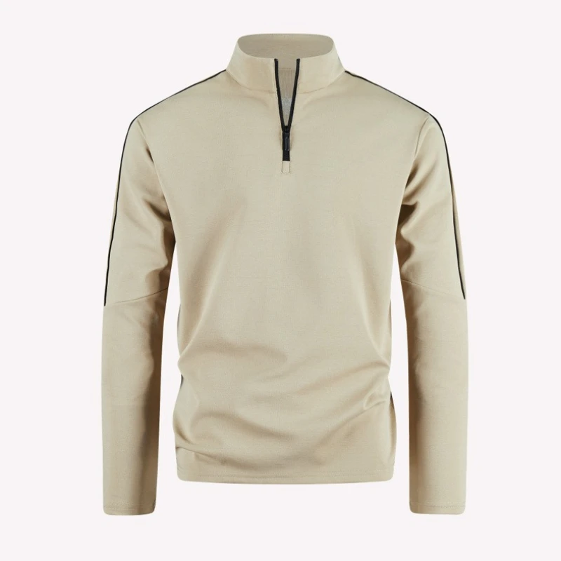 Autumn Man's Half Zipper Pullover Warm Fleece Tracksuit for Man Zipper Neck Hoodies Sweatshirts Man Clothing Soft Shell Hoodie