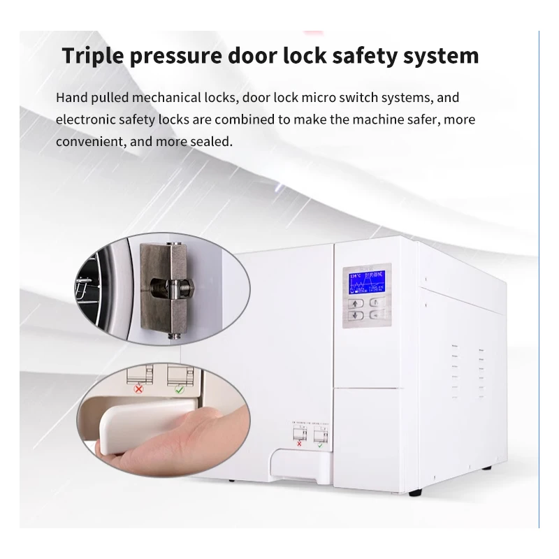 Professional High Temperature Sterilizer box Class B 23L 18L autoclave sterilize den tal instruments with built-in drying system