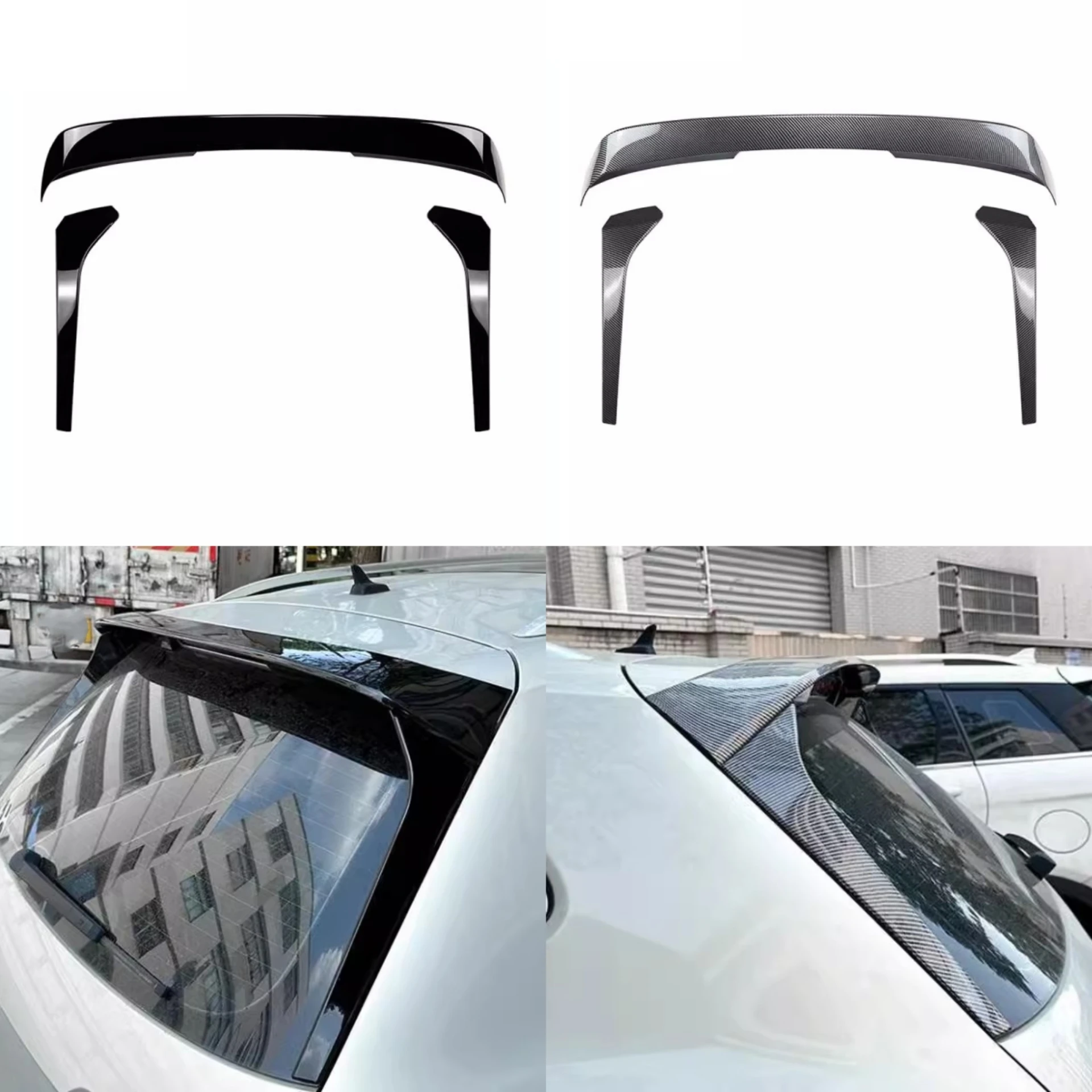 Black Tail Wing for Volkswagen vw Tiguan MK2 17-23 Modified Rline New Style Spoiler Side Wing Car Accessories