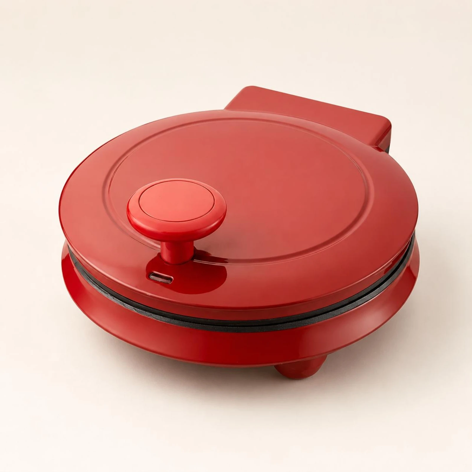 Countertop Electric Pizza Oven Hinged Lid Countertop Pizza Oven Kitchen Appliance Ribbed Plates Glossy Finish