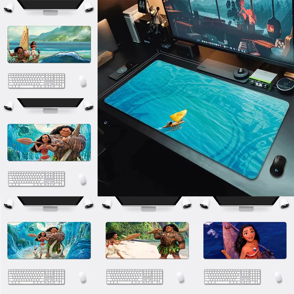 Disneies Moana Princess Mousepad HD Printing Computer Gamers Locking Edge Non-slip Mouse Pad XXL90x40cm Keyboard PC Desk Pad