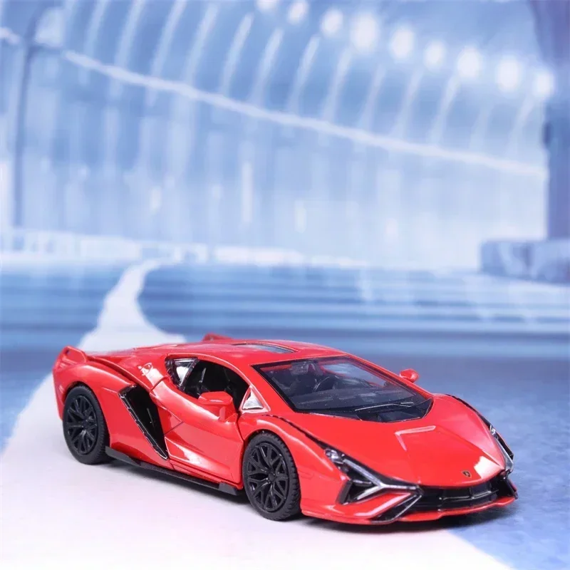 1:36 Lamborghini Sian car Model Toy Alloy Diecast Pull Back Collection Supercar Toys Vehicle For Decoration Gifts F123