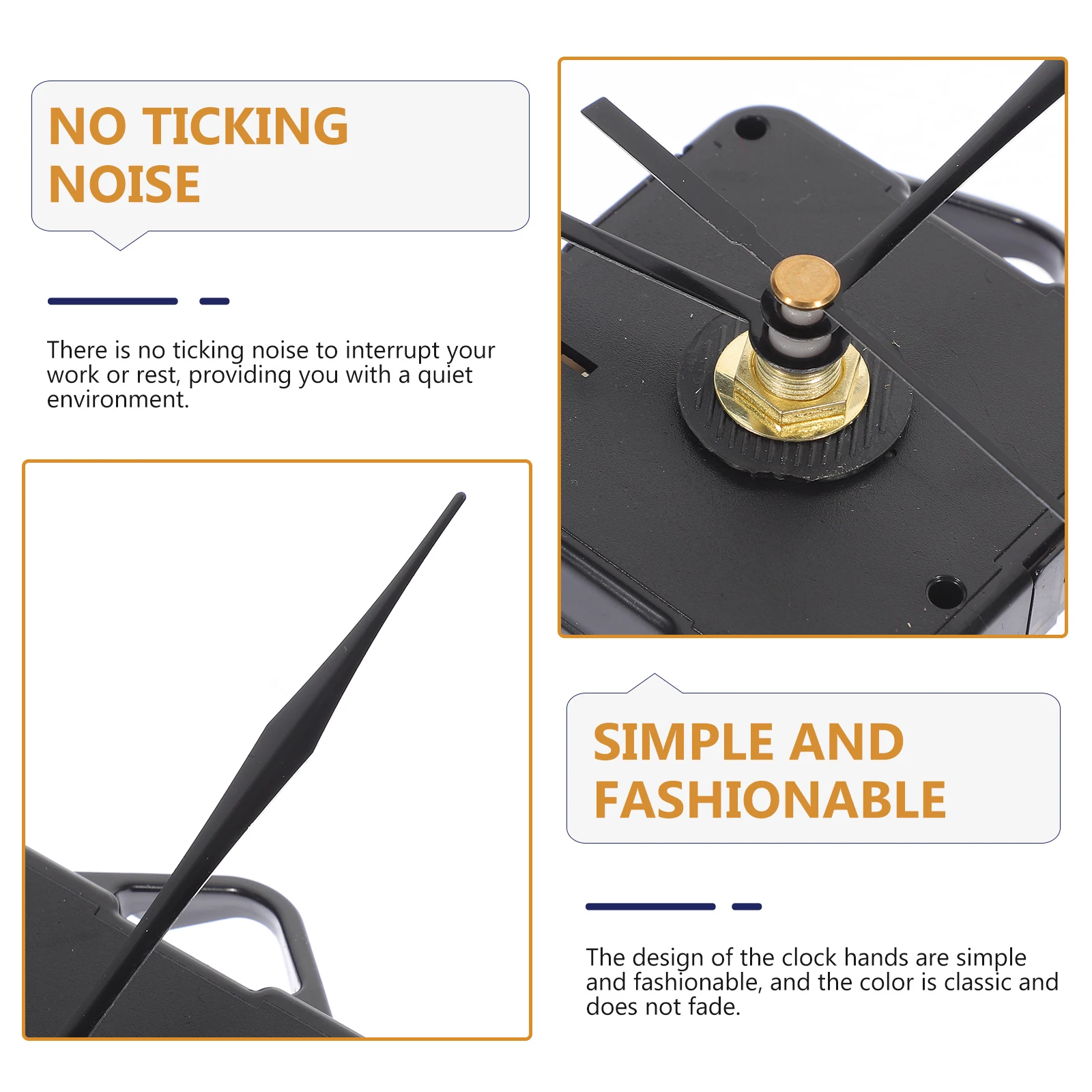 

Quartz Movement Kits Wall Clock Accessories Silent Motor High Quality Easy Install DIY Projects Precise Timekeeping Durability