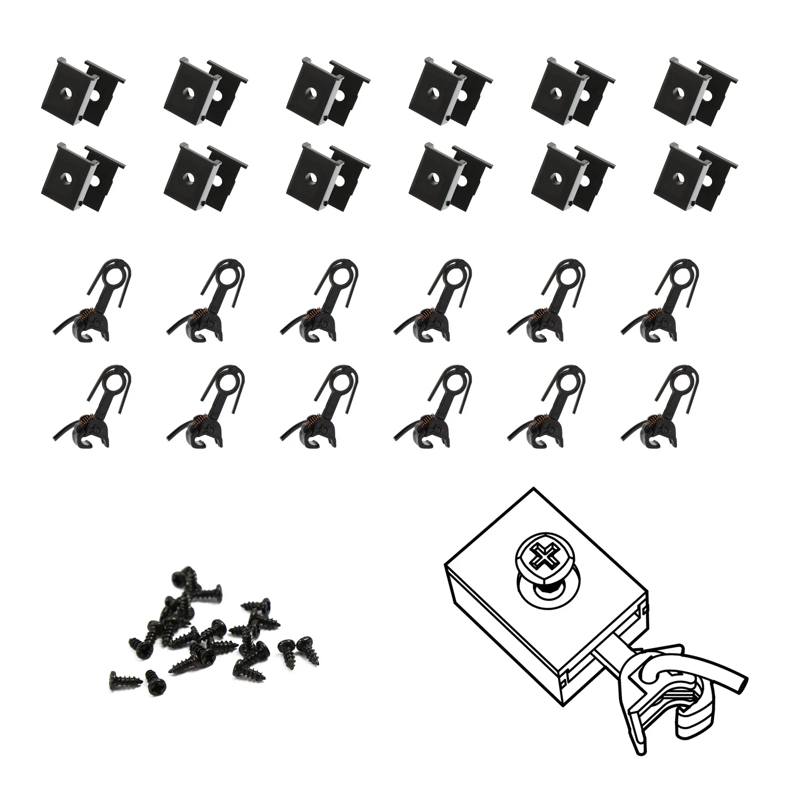 Evemodel 12 stücke ho Skala 1:87 17mm E-Z Mate Magnet knöchel kupplungen mit Kasten deckel Taschen abdeckung mit Schrauben hp0887m