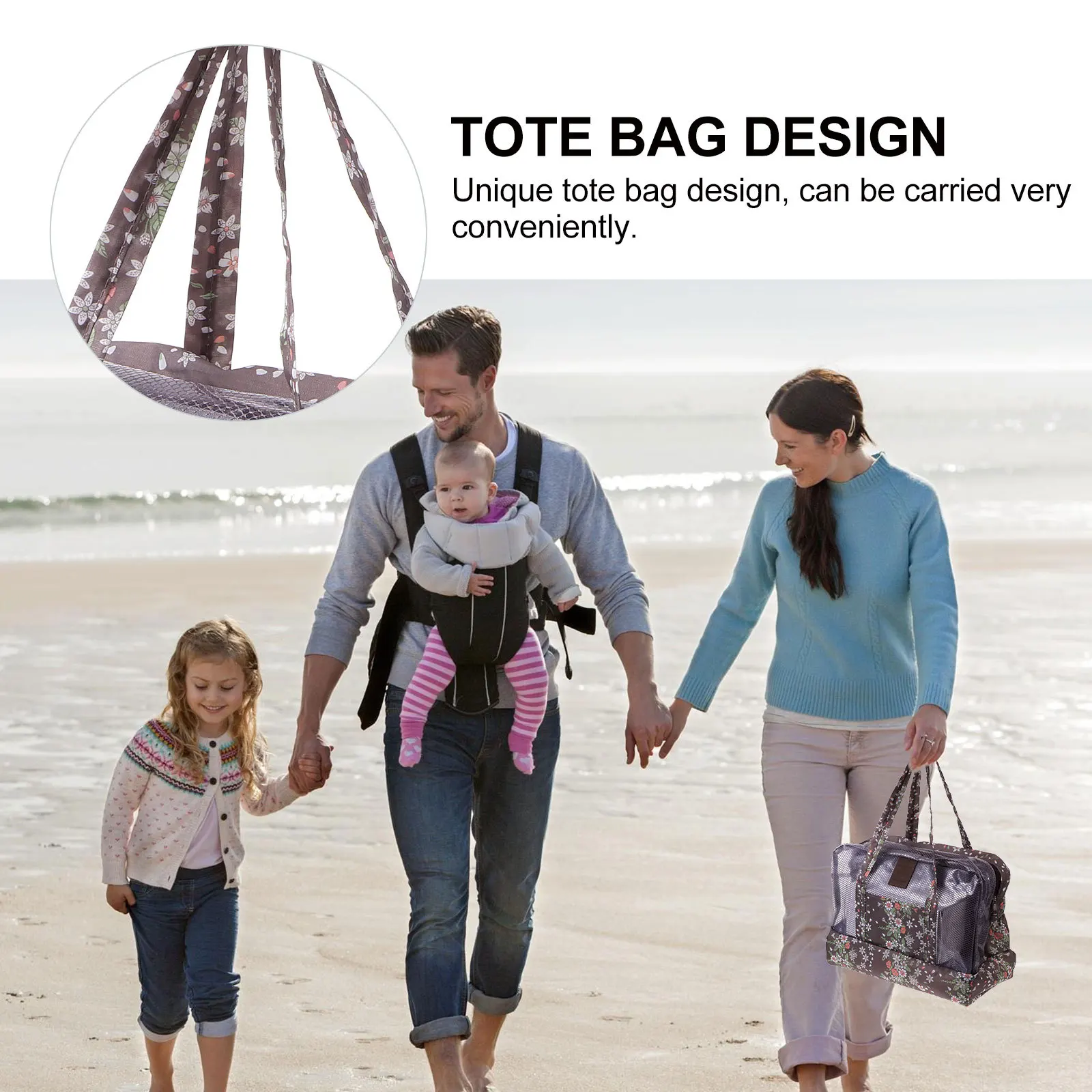 1 قطعة حقيبة التخزين مقاوم للماء متعددة الأغراض حقيبة شاطئية قابلة للطي مقاومة للاهتراء صندوق تخزين ملابس الحقيبة خفيفة الوزن حمل الرطب الجاف #2