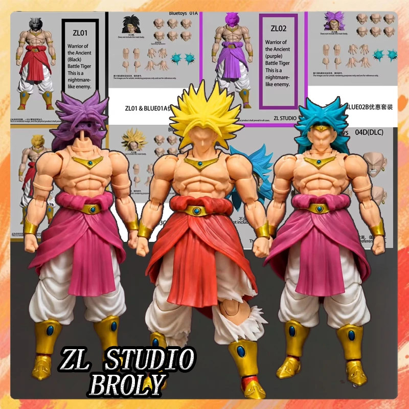 

ZL Studio Dragon Ball SHF Broly Action Figure Super Saiyan Broly Warrior Of The Ancient Battle Tiger Anime Model Toys Gifts