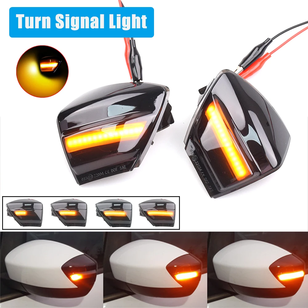 Dynamic Side Wing Mirror Indicator Light LED Turn Signal Light For Ford C-MAX Kuga C394 2008-2012 S-Max 2007 2008 2009 2010-2014