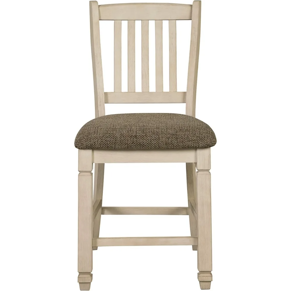 Bolanburg-Farmhouse Barstool, 2 Contagem Altura Contador, Antique Branco, 24"