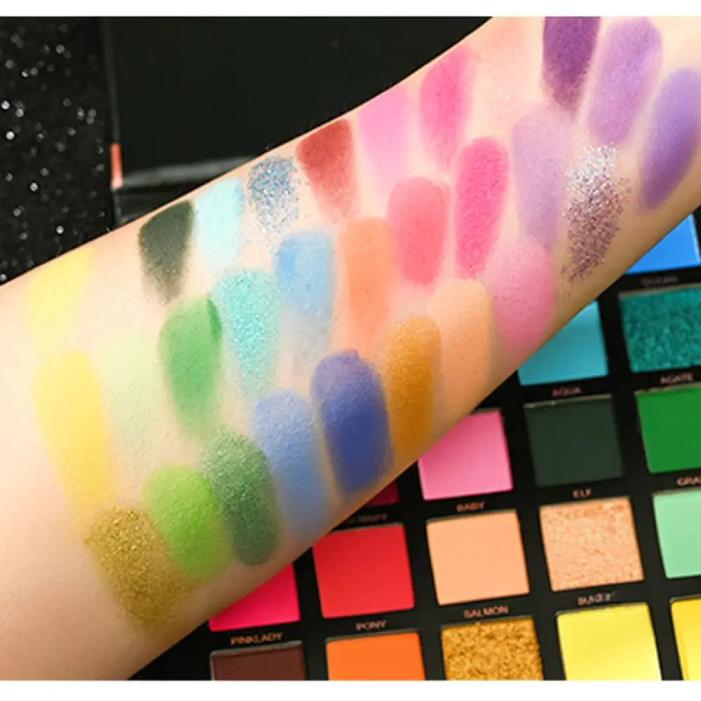 For HDKT 45 Color Eyeshadow Palette Vibrant Matte Shimmer Pigment Professional Makeup Cosmetics Kit For Stage Daily Styles