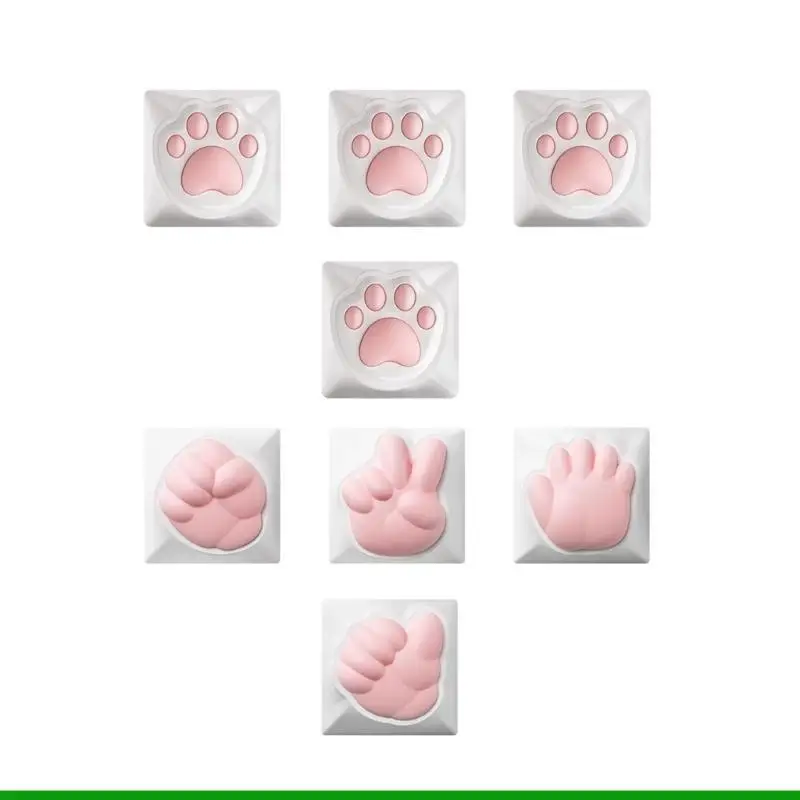U55C Durable 3D Paw Keycap for Mechanical Keyboards Heat and Oil Resistant Keycap