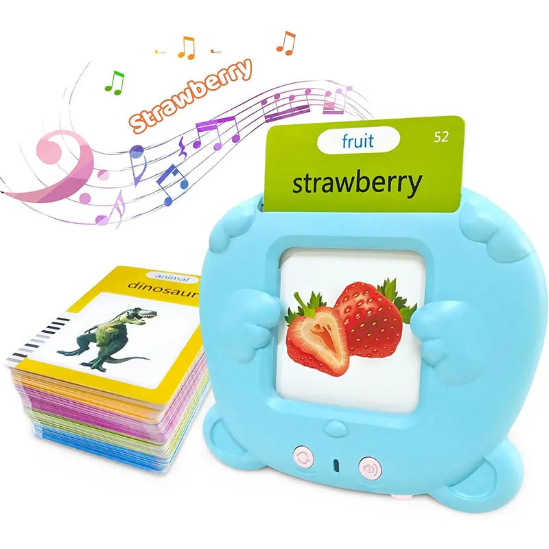 Talking Flash Cards Machine Baby Enlightenment Education English Language Learning Machine Card Reader Kids Montessori Toy Gifts