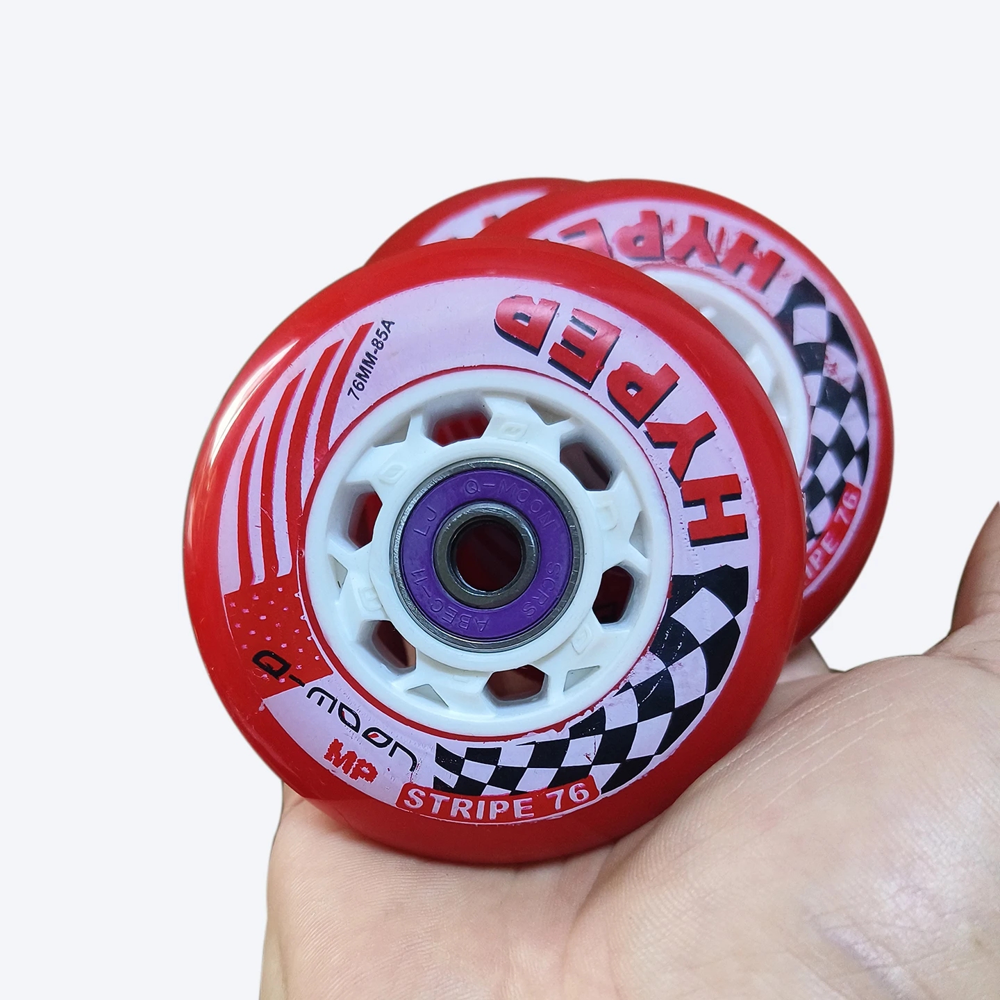 4pcs 76mm 85A PU Inline Skate Wheels with ABEC-11 High Speed Bearings High Elasticity Wear-resistant Competition & Street Skati