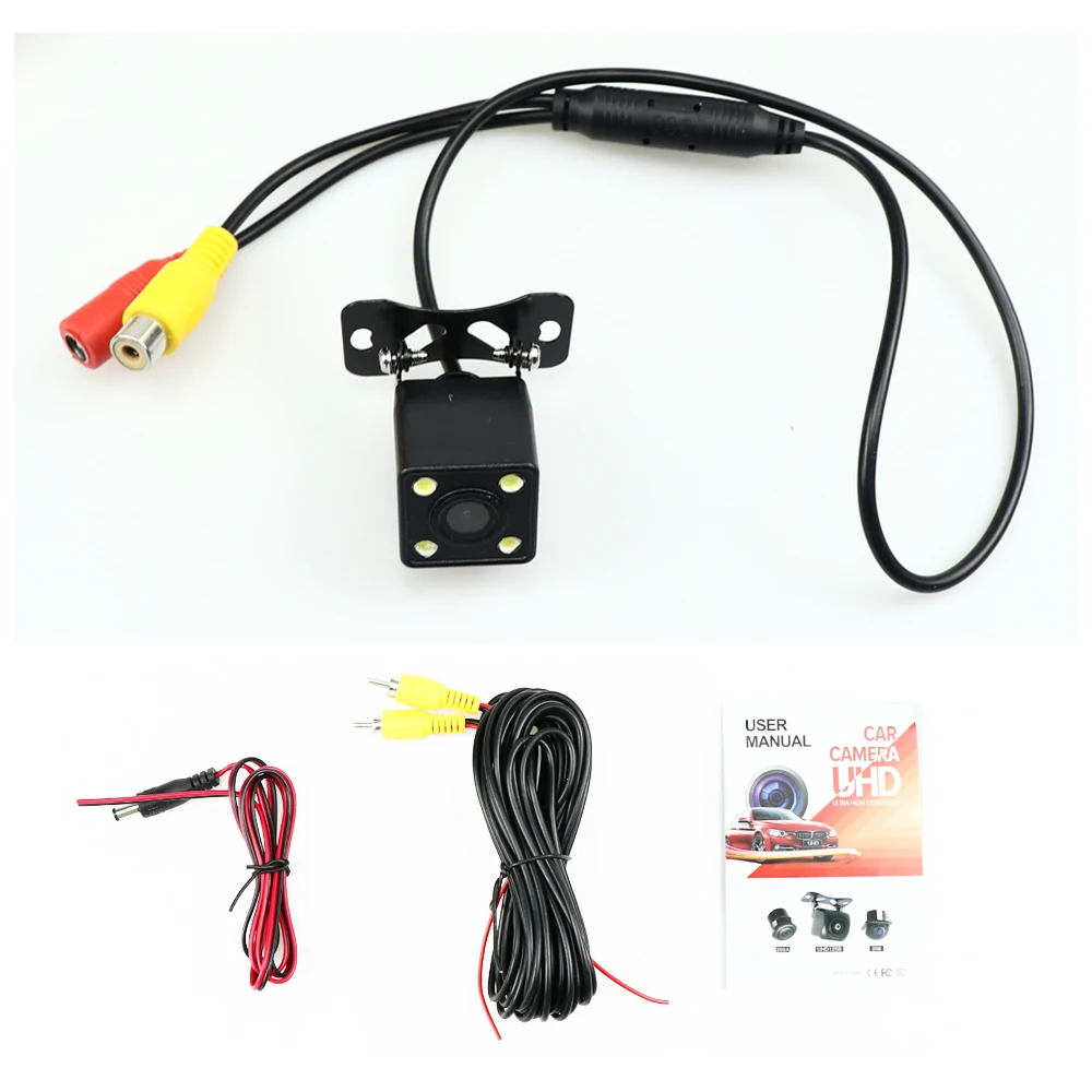 

iorigin Car Rear View Camera 4 LED Night Vision Reversing Auto Parking Monitor CCD Waterproof 170 Degree HD Video