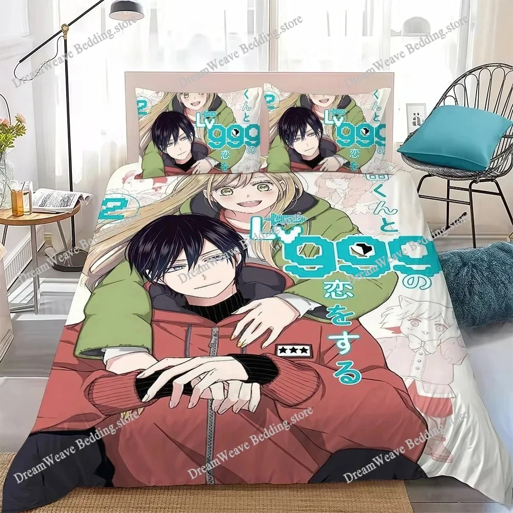 Anime loving yamada at lv999 Duvet Cover Set Home Style Bedding Soft Laundry Cotton Bed Student Dormitory Gift