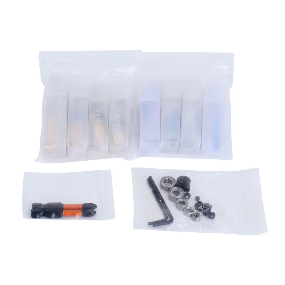 AURWOF 16-teiliges 1/4"-Holzbearbeitungs-Fräser-Set, Bündigfräser, Gerade Fräser, Schraubenschlüssel & Schraubendreher, Zubehör inklusive – Detail 8