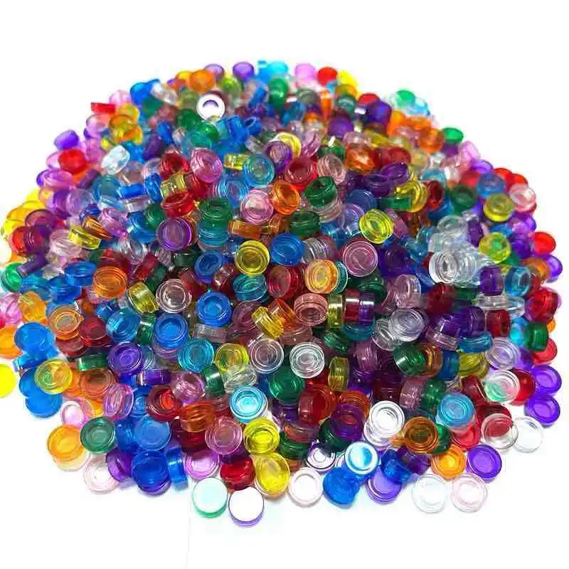 Science Building Blocks MOC Components Circular Light Panel with Pixel Art Design DIY Transparent Parts Code 98138 Accessories