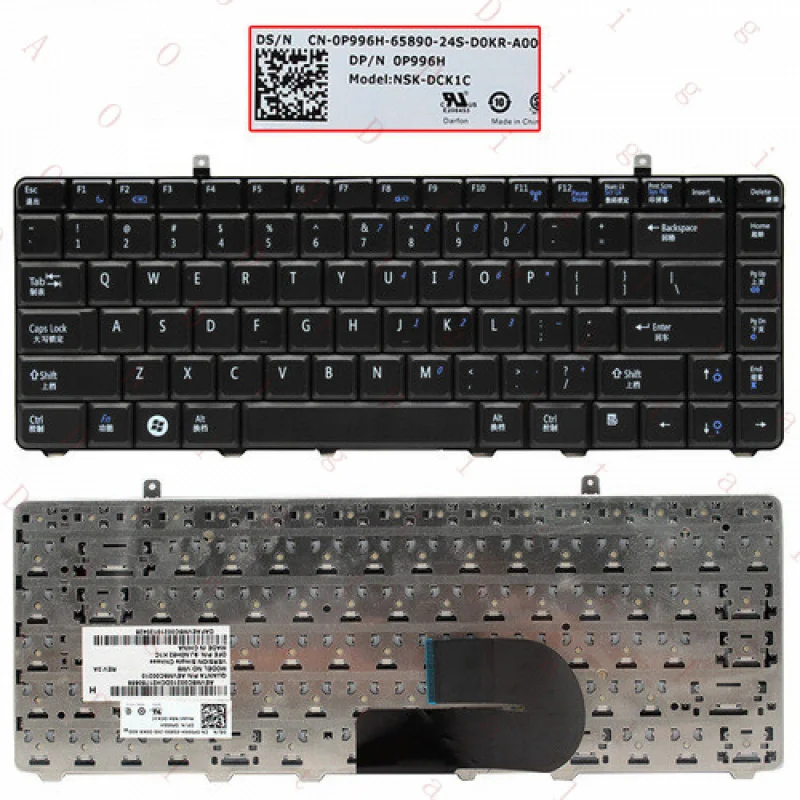 

RN P996H FOR DELL AEUM6R00110 9Z.N4BSQ.001 Laptop US Keyboard