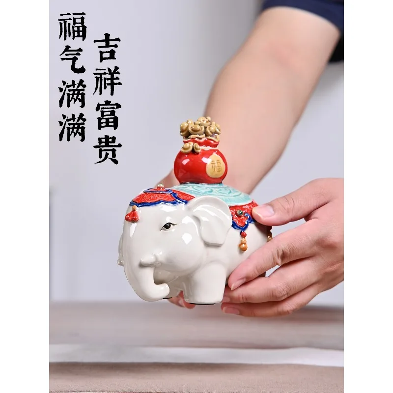 

Керамический орнамент в виде слона, высококачественное украшение для гостиной, крыльца, кабинета, рабочего стола, новый подарок для дома