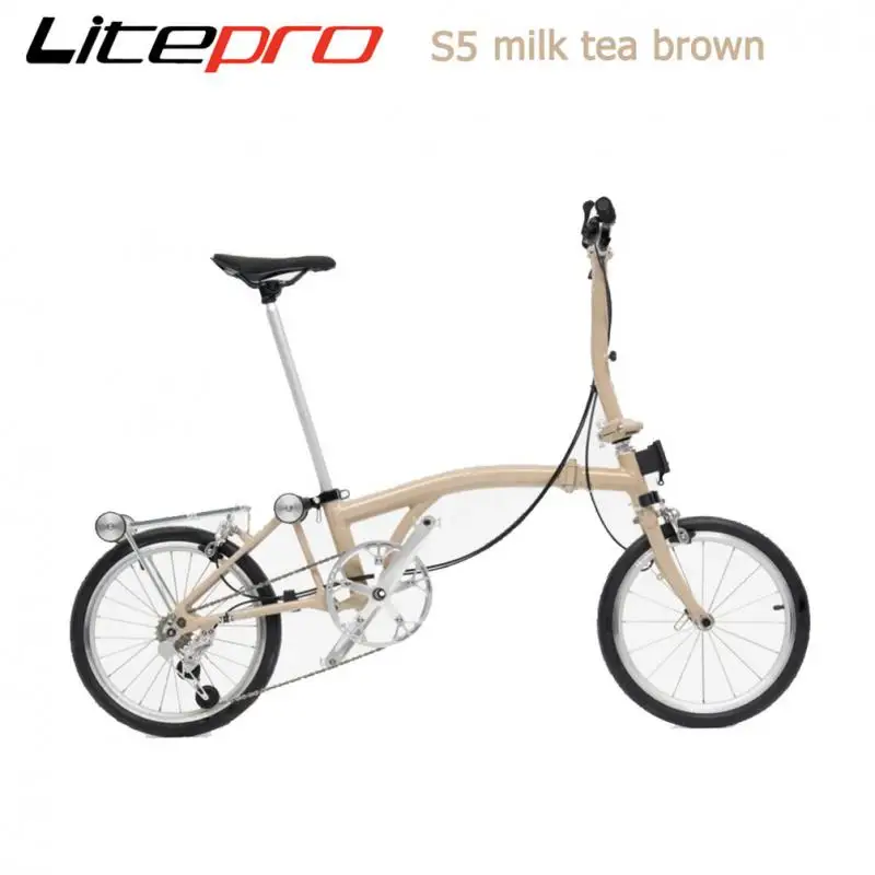 AliExpress NONE Litepro Aluminum Alloy Frame 16inch Foldable Bicycle 5 Speed Tri-fold S5 Folding Bike