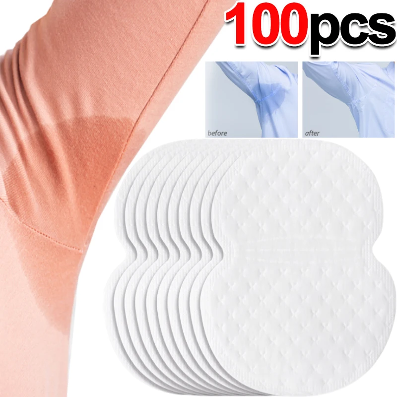 

10/100pcs Underarm Sweat Pads Non-woven Breathable Ultra-thin Armpit Sweat Pads Non Visible for Men Women Underarm Sweat Pads