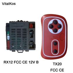 VitalKos RX12 Control remoto y receptor para niños, piezas de repuesto para coche, 12V, weelye, FCC, CE, opcional