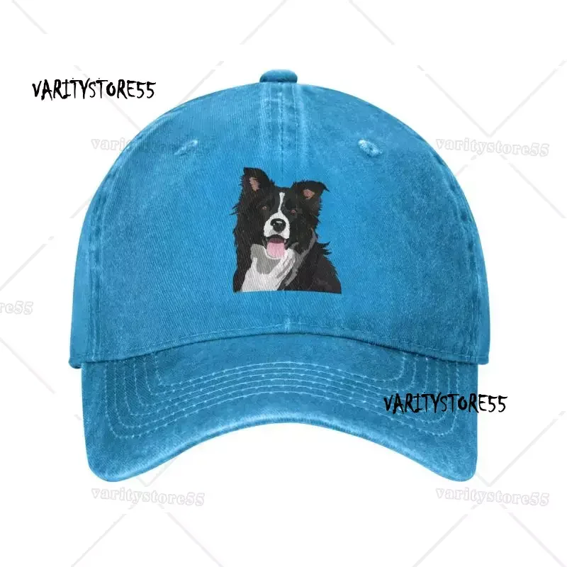 

Fashion Cotton Border Collie Baseball Cap Men Women Personalized Adjustable Unisex Pet Dog Gift Dad Hat Summer