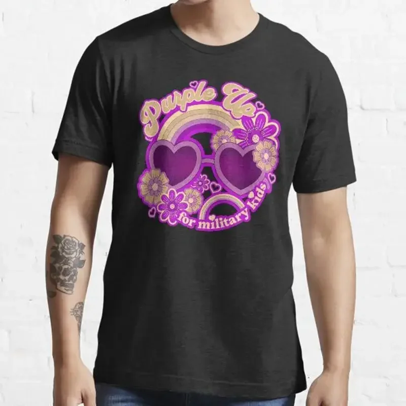 Monat des Militärkindes T-Shirt Schwarz Größe S bis 5XL USA