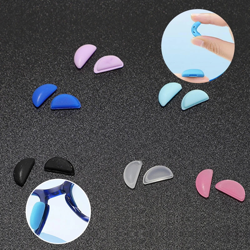 2Pcs NEW Kids Eyeglass Nose Pads Anti-skid Silicone Card Nose Pad Sunglasses Nose Support Glasses Accessories