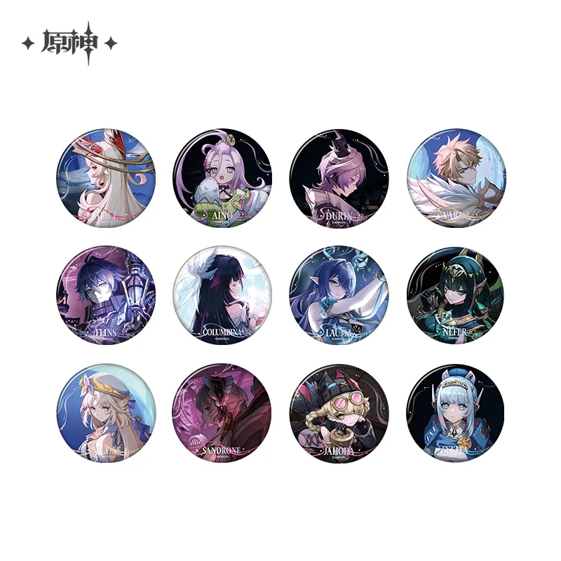 [Merch officiel] Pré-vente Genshin Impact Song of the Welkin Moon Alice Varka Nicole Reeyn Badges expédiés en décembre 2025 Pré-commande
