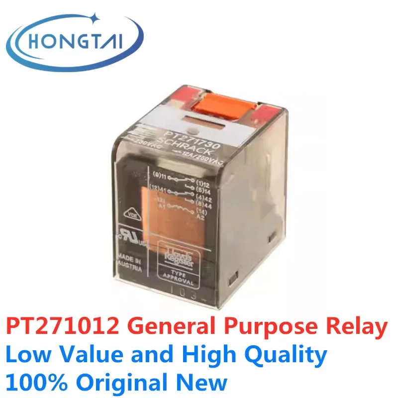 

5PCs - 10PCs PT271012 General Purpose Relay DPDT (2 Form C) 12VDC Coil PT271012 Power Relays