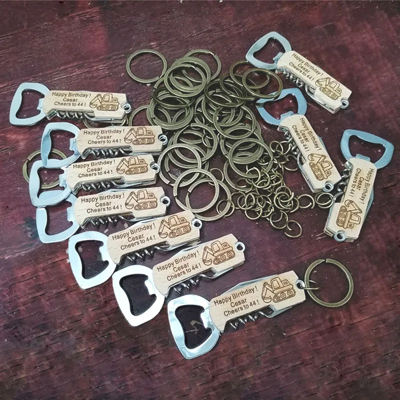 

1PC Sample Beer Bottle Opener Free Custom LOGO Engraving Logo 3 in 1 Bottle Opener Key Chain Opener Wedding Birthday Party Gifts