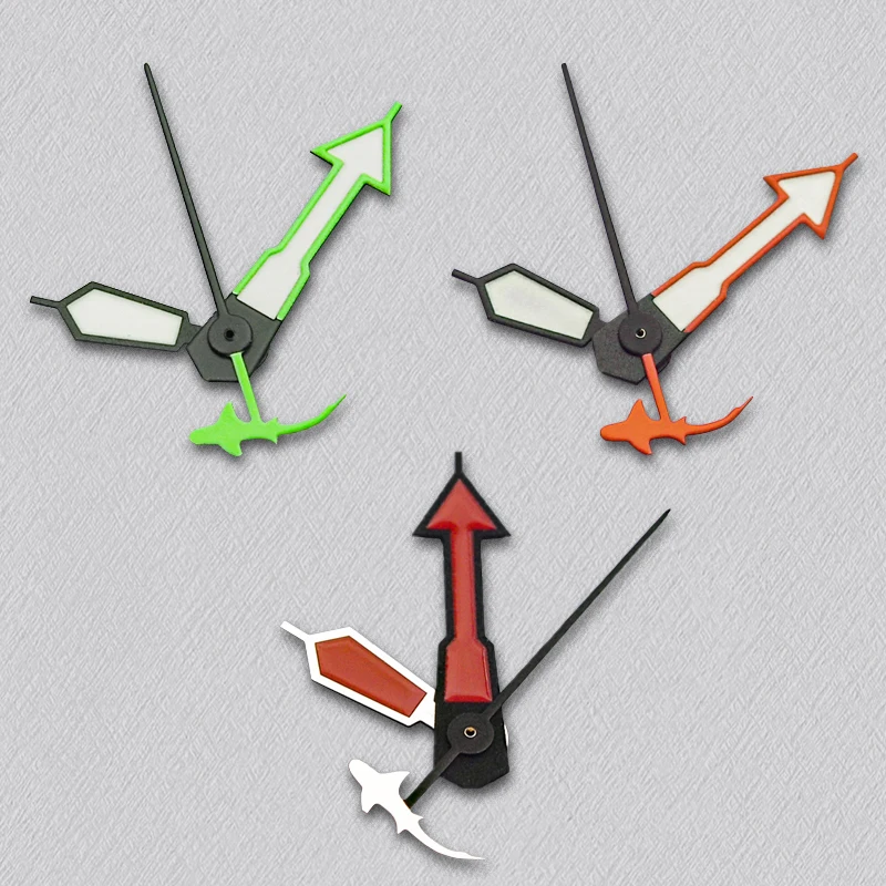 Lancette dell'orologio NH35 C3 Lancette luminose verdi adatte ai movimenti NH36 7S26 4R35 NH38 per parti di riparazione dell'orologio SKX007 SKX009 SRPD