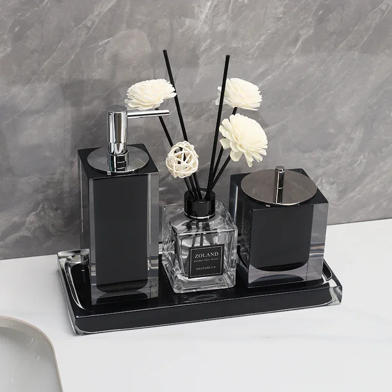 Bathroom toiletries Hand sanitizer bottle Press type lotion bottle Bathroom accessories Jewelry storage tray Cotton swab box