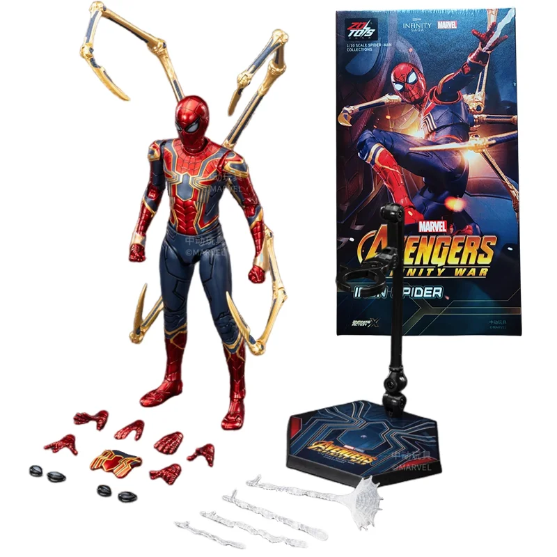 ZD Toy Iron Spider Man 2.0 Marvel legends No Way Home Peter Parker Gold Black Red Model Action Figure Adult Collectible Toy