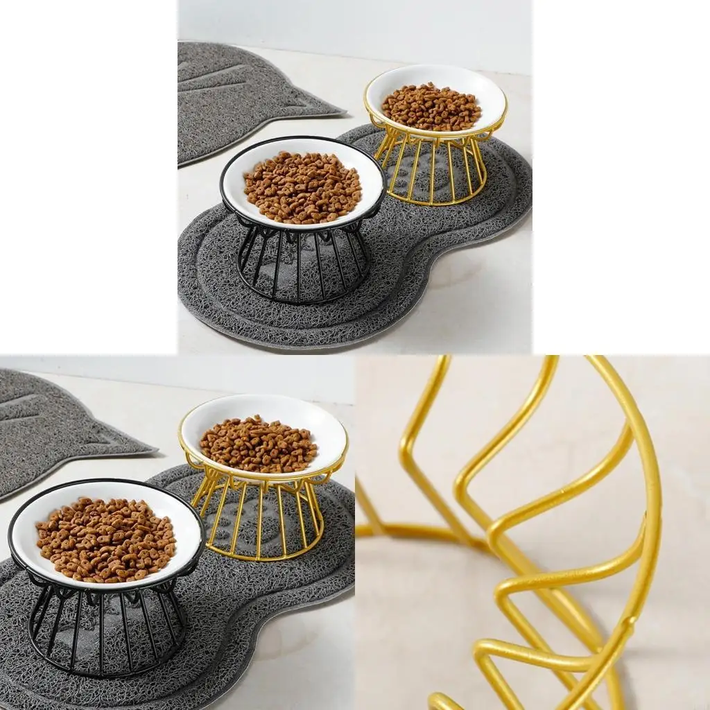 L43A Bowls Holder Elevated Bowl for Small Protect Pet Spine Non-Slip Dog Dish Holder for Pet Stress Relief