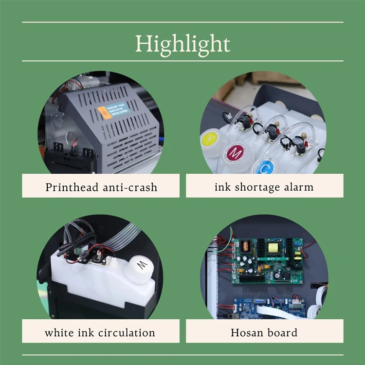 Factory direct sales high-resolution color double-head inkjet A1 DTF printing equipment