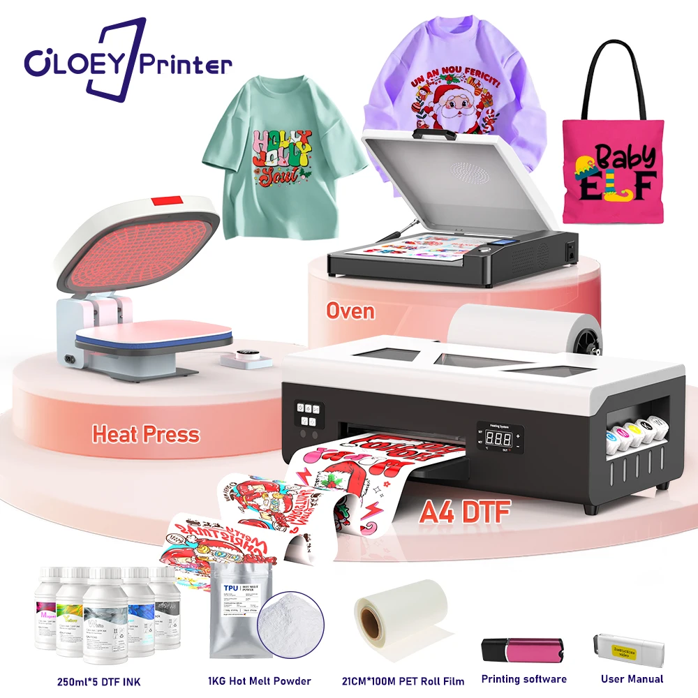 A4 DTF Printers L800 impresora a4 dtf printers High speed T-shirt printing machine A4 DTF Printer For T-Shirt Hoodie Bags
