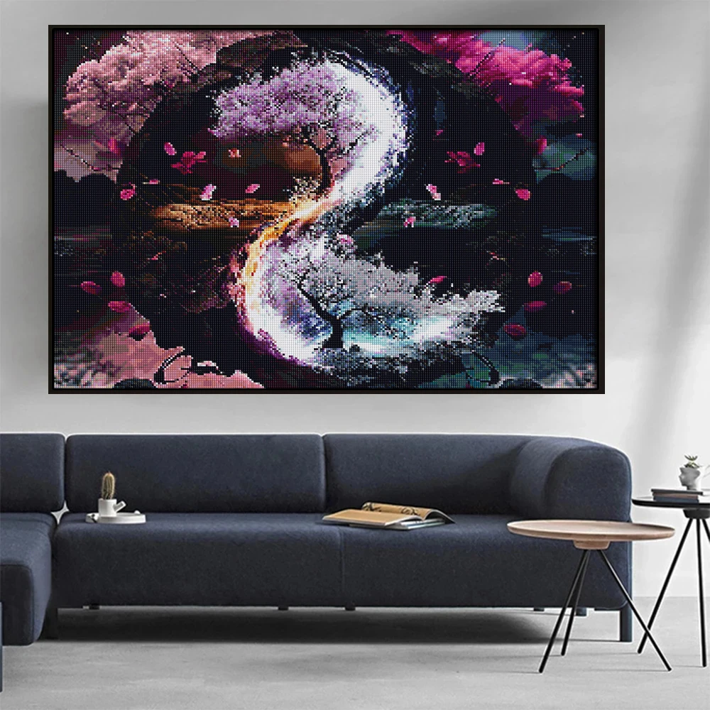 Yin Yang Tree 5D Diamond Painting Tai Chi Landscapes New Collection Pattern Set Diy Full Diamond Embroidery Mosaic Home Decor