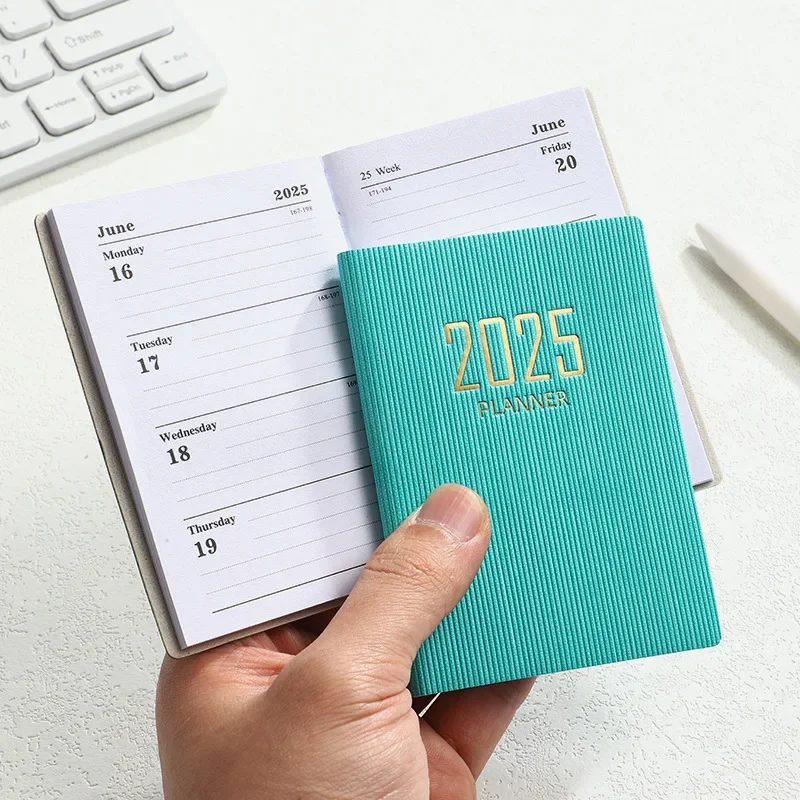 A7 2025 Mini Portable Agenda Book Diary Weekly Planner Notebooks To Do List English Notepad With Calendar School Office Supplies