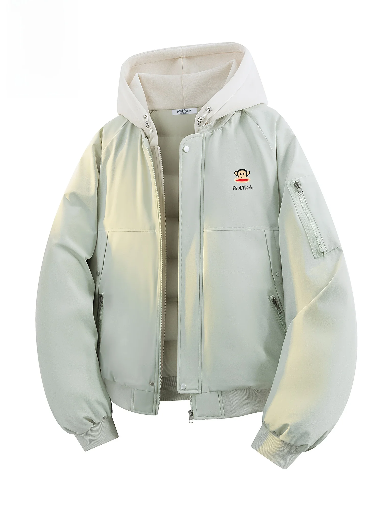 

Куртка PaulFrank свободного кроя с капюшоном, мужская зимняя теплая верхняя одежда, верхняя одежда для пар, из полиэфирного волокна, с длинными рукавами, на молнии